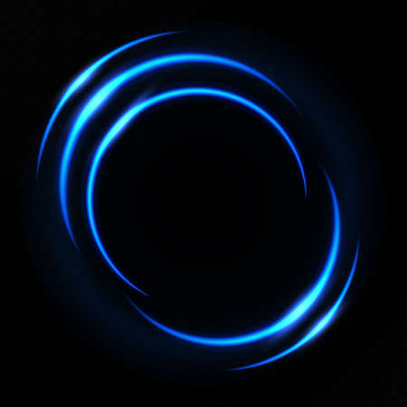 Blue circle light effectのイラスト素材