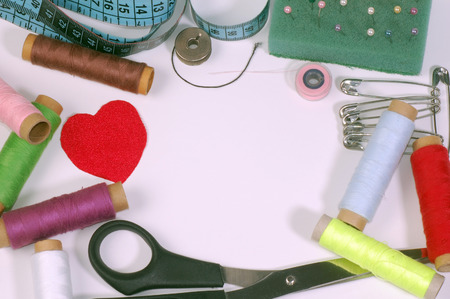 Frame is from essential supplies for sewing の写真素材