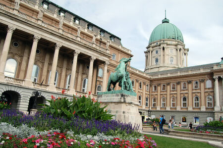Part of Buda castle in Budapest in Hungary.のeditorial素材