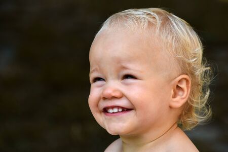 Portrait about a happy smiling little child.の写真素材