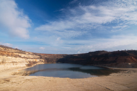 BeÅ¡enovo lake, natural landscape in Serbia in Europe.