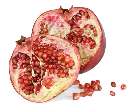  pomegranate isolated on whiteの写真素材