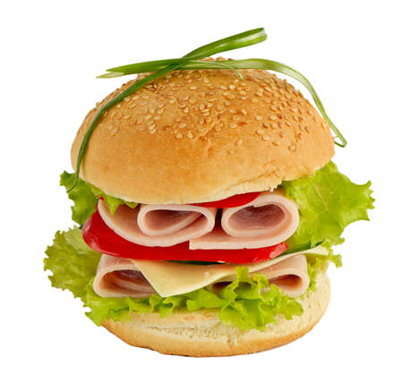 sandwich isolated on white backgroundの写真素材