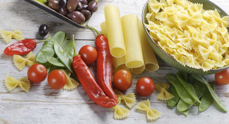 Italian pasta with vegetables