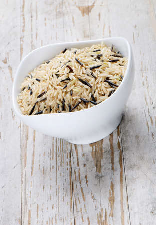 blend of wild and whole grain brown riceの写真素材