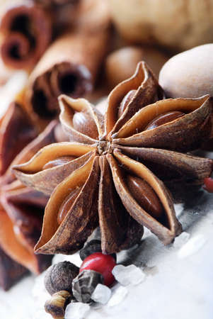 Spices and nutsの写真素材