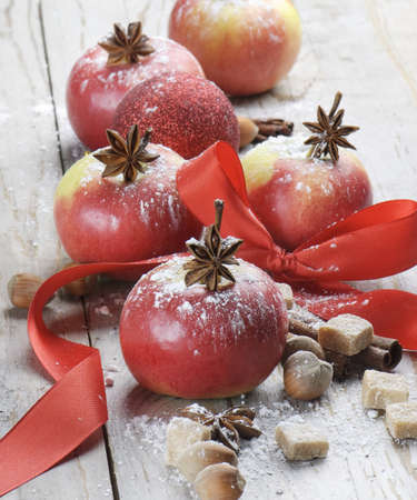 Christmas applesの写真素材
