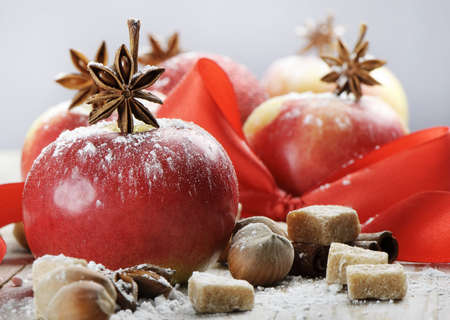 Christmas applesの写真素材