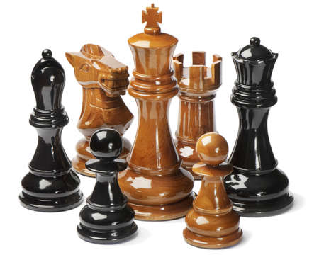 Chess isolated on white backgroundの写真素材