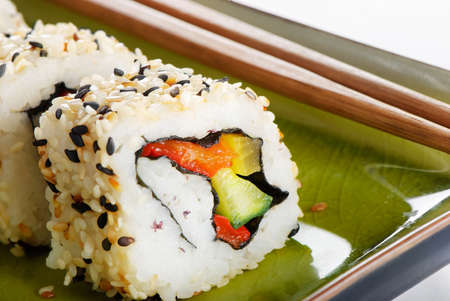 rolls of sushiの写真素材