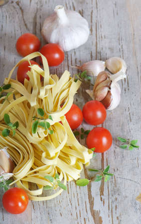 Pasta and vegetablesの写真素材