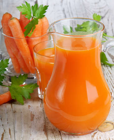 Healthy food - carrots and carrots juiceの写真素材