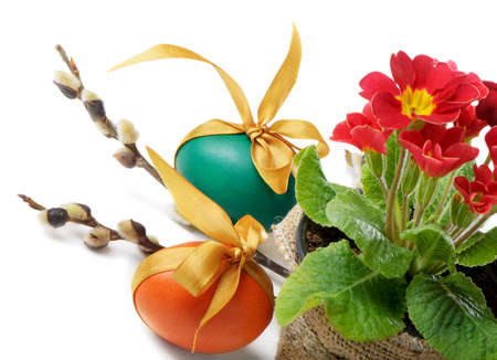 Easter eggs isolated on white background