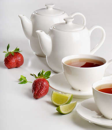 Tea with berriesの写真素材