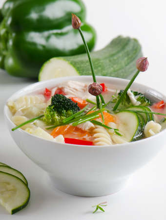 Bowl of vegetable Soupの写真素材