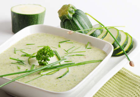 Delicious creamy vegetable soupの写真素材