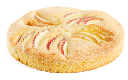 Apple pie isolated on whiteの写真素材