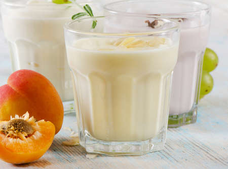 fresh fruit yogurtの写真素材