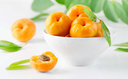 Fresh apricotsの写真素材