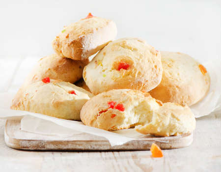 homemade  cookies on a wooden tableの写真素材