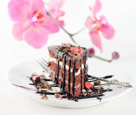 Dark chocolate cakeの写真素材