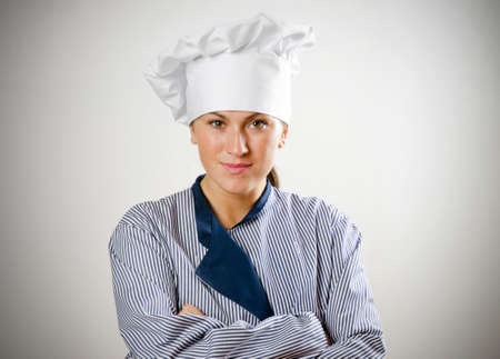 Young woman chefの写真素材