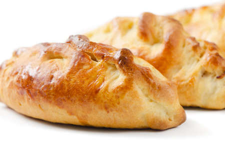 Patties isolated on whiteの写真素材