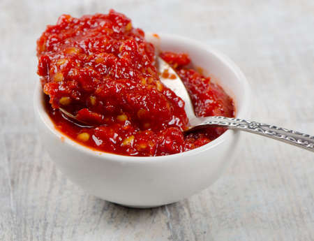 Chilli sauce . Selective focusの写真素材