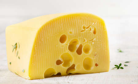 Cheese on wooden table