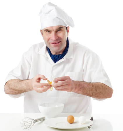 Chef isolated on whiteの写真素材