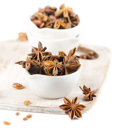 Anise isolated on white backgroundの写真素材