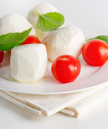 Italian food - cheese and tomatoesの写真素材