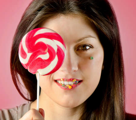 Young beautiful smiling womanの写真素材