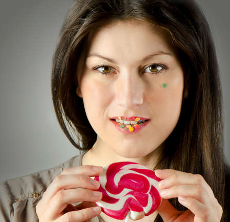 Young beautiful smiling womanの写真素材