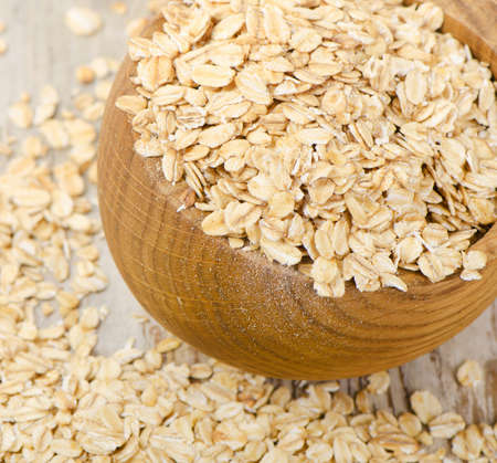 Oat flakes   Selective focus 