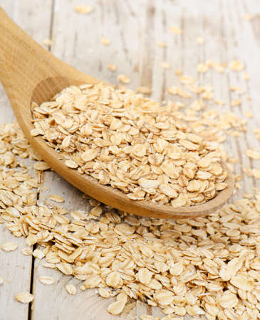 Oat flakes   Selective focusの写真素材
