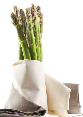asparagus isolated on whiteの写真素材