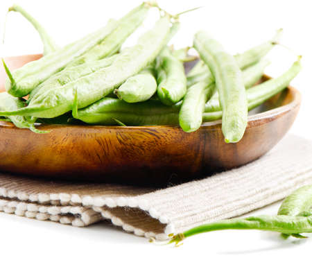 Green beans isolated on a white background