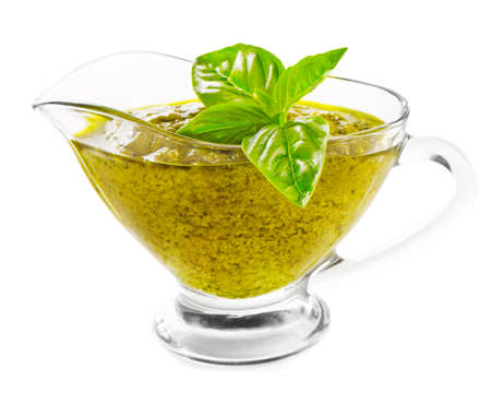 Pesto  isolated on whiteの写真素材