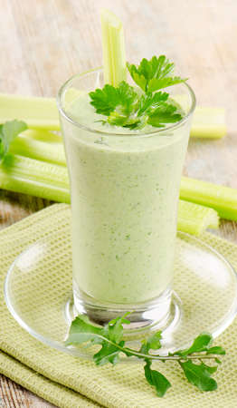 Green vegetable smoothieの写真素材