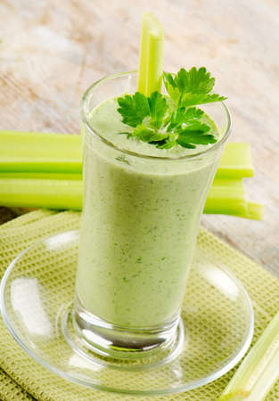 Green vegetable smoothieの写真素材