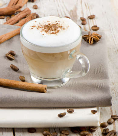 cup of coffee with spices の写真素材