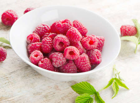 Fresh raspberries .Selective focusの写真素材