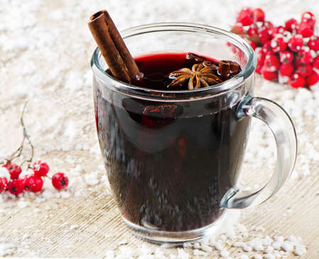 Mulled wine  .Selective focusの写真素材