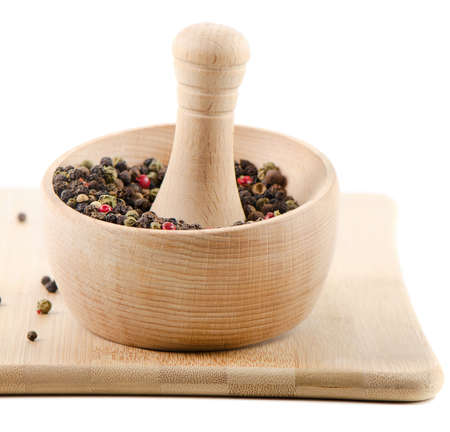 Pepper mix isolated on white. Selective focusの写真素材