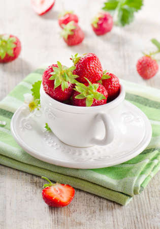 Fresh strawberries .Selective focusの写真素材