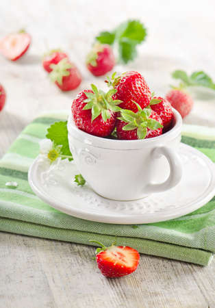 Fresh strawberries .Selective focusの写真素材