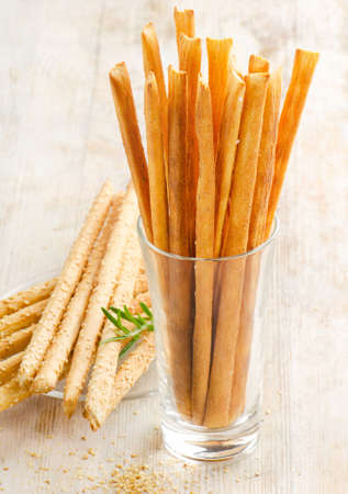Bread sticks . Selective focus