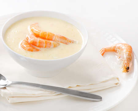 Delicious creamy vegetable soupの写真素材