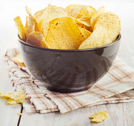 Tortilla corn chipsの写真素材